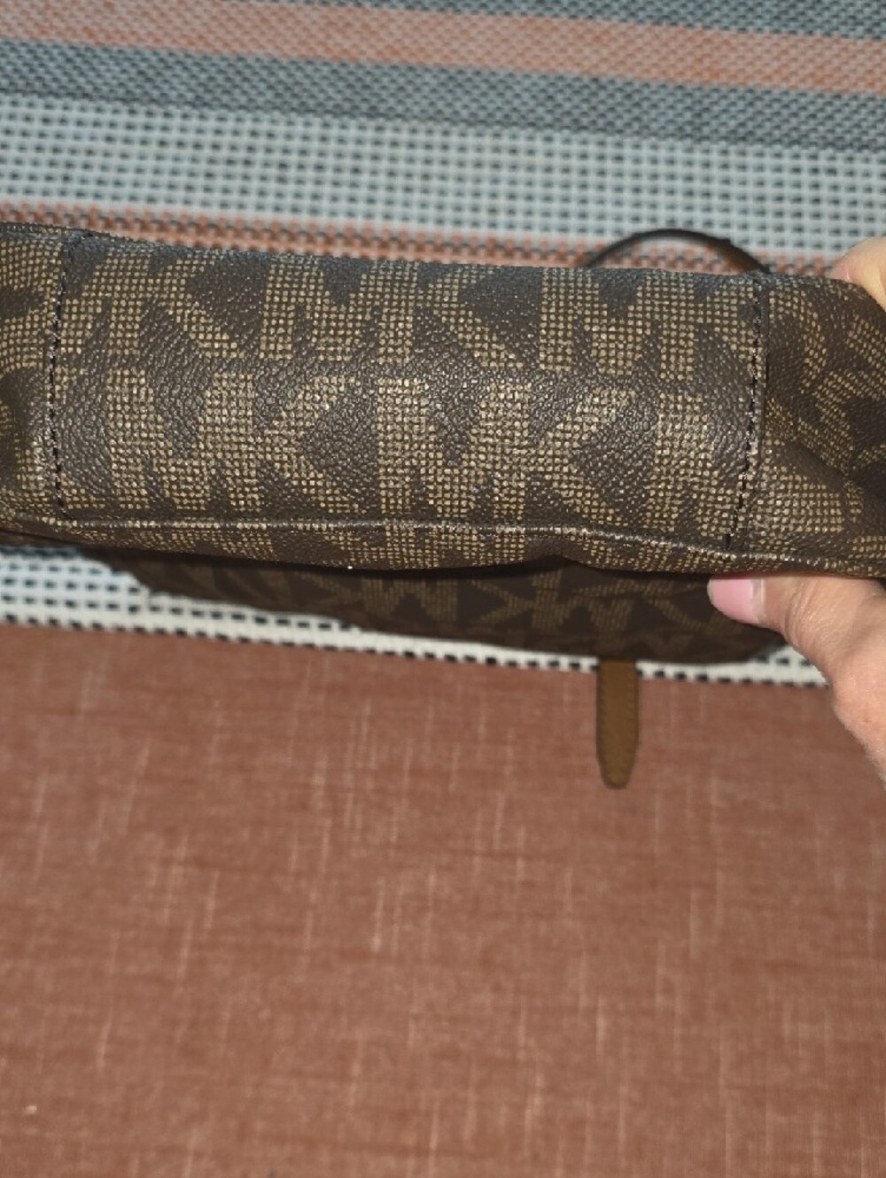 Michael Kors Black/Brown Signature MK Crossbody Bag - Picture 11 of 13